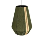GloboStar® SALERNO 02335 Boho Κρεμαστό Φωτιστικό Πλέγμα Μονόφωτο 1 x E27 IP20 Πράσινο, Μπεζ & Καφέ Νήμα - Μ50 x Π50 x Υ60cm - Image 6