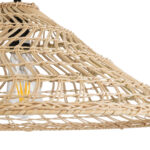 GloboStar® KAIA 02346 Boho Κρεμαστό Φωτιστικό Καμπάνα Μονόφωτο 1 x E27 IP20 Μπεζ Ξύλο - Μ60 x Π60 x Υ20cm - Image 8