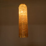 GloboStar® WAIKIKI 02349 Boho Κρεμαστό Φωτιστικό Πλέγμα Μονόφωτο 1 x E27 IP20 Μπεζ Ξύλο - Μ20 x Π20 x Υ80cm - Image 2