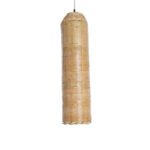 GloboStar® WAIKIKI 02349 Boho Κρεμαστό Φωτιστικό Πλέγμα Μονόφωτο 1 x E27 IP20 Μπεζ Ξύλο - Μ20 x Π20 x Υ80cm - Image 4