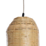 GloboStar® WAIKIKI 02349 Boho Κρεμαστό Φωτιστικό Πλέγμα Μονόφωτο 1 x E27 IP20 Μπεζ Ξύλο - Μ20 x Π20 x Υ80cm - Image 7