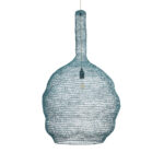 GloboStar® KENTUCKY 02355 Vintage Κρεμαστό Φωτιστικό Πλέγμα Μονόφωτο 1 x E27 IP20 Πράσινο Μέταλλο - Μ60 x Π60 x Υ90cm - Image 4