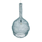 GloboStar® KENTUCKY 02355 Vintage Κρεμαστό Φωτιστικό Πλέγμα Μονόφωτο 1 x E27 IP20 Πράσινο Μέταλλο - Μ60 x Π60 x Υ90cm - Image 6