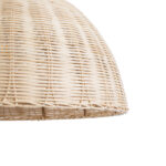 GloboStar® MONTANA 02378 Boho Κρεμαστό Φωτιστικό Καμπάνα Μονόφωτο 1 x E27 IP20 Μπεζ Ξύλο - Μ50 x Π50 x Υ25cm - Image 7
