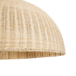 GloboStar® MONTANA 02380 Boho Κρεμαστό Φωτιστικό Καμπάνα Μονόφωτο 1 x E27 IP20 Μπεζ Ξύλο - Μ120 x Π120 x Υ60cm - Image 7