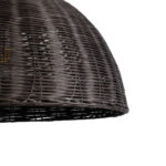 GloboStar® MONTANA 02381 Boho Κρεμαστό Φωτιστικό Καμπάνα Μονόφωτο 1 x E27 IP20 Καφέ Ξύλο - Μ50 x Π50 x Υ25cm - Image 7
