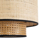 GloboStar® BRAVADO 02386 Boho Κρεμαστό Φωτιστικό Πλέγμα Μονόφωτο 1 x E27 IP20 Καφέ & Μπεζ Ξύλο - Μ40 x Π40 x Υ35cm - Image 8