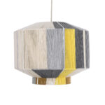 GloboStar® SALERNO 02388 Boho Κρεμαστό Φωτιστικό Καπέλο Μονόφωτο 1 x E27 IP20 Πολύχρωμο Σχοινί - Μ40 x Π40 x Υ35cm - Image 4
