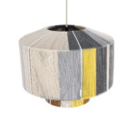GloboStar® SALERNO 02388 Boho Κρεμαστό Φωτιστικό Καπέλο Μονόφωτο 1 x E27 IP20 Πολύχρωμο Σχοινί - Μ40 x Π40 x Υ35cm - Image 6