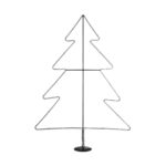 GLOBOSTAR® XMAS-TREE-BIG Χριστουγεννιάτικο Διακοσμητικό Φωτιστικό LED 27.3W 1092lm 360° AC 220-240V Αδιάβροχο IP65 Θερμό Λευκό 2700K  - Μαύρο & Διάφανο - Μ134 x Π25 x Υ188cm - 2 Χρόνια Εγγύηση