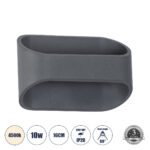 GloboStar® EDEN 60667 Φωτιστικό Τοίχου - Απλίκα Αρχιτεκτονικού Φωτισμού Εσωτερικού Χώρου Up & Down LED 10W 1000lm 60° AC 220-240V IP20 Μ16 x Π10.5 x Υ9cm - Φυσικό Λευκό 4500K - Γκρι Ανθρακί - Bridgelux Chip - 3 Years Warranty