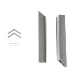 GLOBOSTAR® ALP-CORNER-IN90 RECESSA 61793 Χωνευτό Προφίλ Αλουμινίου Γωνία με Λευκό Γαλακτερό Πατητό Κάλυμμα για Ταινίες LED IP20 - Γκρι Ανθρακί Ματ - Μ30 x Π3.5 x Υ4cm - Image 7