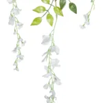 GloboStar® 78006 Τεχνητό Κρεμαστό Διακοσμητικό Φυτό με 3 X Κλαδιά Βιστέρια Λευκή - Μ10 x Π10 x Υ110cm - Image 2