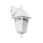 GloboStar® SOLME 203-0221 Vintage Επιτοίχιο Φωτιστικό Φαναράκι Μονόφωτο 1 x E27 IP44 Λευκό Πλαστικό Σώμα - Μ19 x Π15 x Υ35cm
