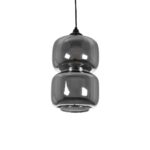 GLOBOSTAR® PIAGE 206-0036 Μοντέρνο Κρεμαστό Φωτιστικό Οροφής με Ντουί 1 x E27 AC 220-240V IP20 - Μαύρο Φιμέ - Μ18 x Π18 x Υ31cm