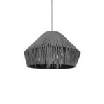 GLOBOSTAR® NUI 205-0066 Boho Κρεμαστό Φωτιστικό Οροφής με Ντουί 1 x E27 AC 220-240V IP20 - Γκρι - M60 x Π60 x Υ41cm