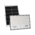 GLOBOSTAR® LUMOVOX 73070 Προβολέας LED 400W 20000lm 120° DC 5V με Φωτοβολταϊκό Panel 5V 25W & Επαναφορτιζόμενη Μπαταρία Li-ion 3.2V 20000mAh Αδιάβροχο IP67 Ψυχρό Λευκό 6000K - 400 x SMD2835 Sanan Chip - Γκρι Ανθρακί - Μ45 x Π7.5 x Υ30.5cm - 2 Χρόνια Εγγύηση