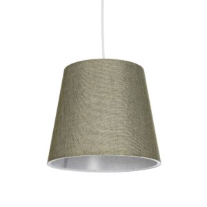GloboStar® CONEY 203-0074 Μοντέρνο Κρεμαστό Φωτιστικό Καπέλο Μονόφωτο 1 x E27 IP20 Πράσινο Ύφασμα - Μ26 x Π26 x Υ25cm