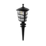 GloboStar® ZARDIN 203-0208 Vintage Καρφωτό Φωτιστικό Φαναράκι Μονόφωτο 1 x E27 IP44 Μαύρο Πλαστικό Σώμα - Μ17 x Π17 x Υ45cm