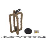 GloboStar® ELDORA 10001014 Vintage Κρεμαστό Φωτιστικό Ανάρτηση Μονόφωτο 1 x E27 IP20 Μαύρο Μέταλλο με Μπεζ Σχοινί - Μ13 x Π13 x Υ30cm - Image 11