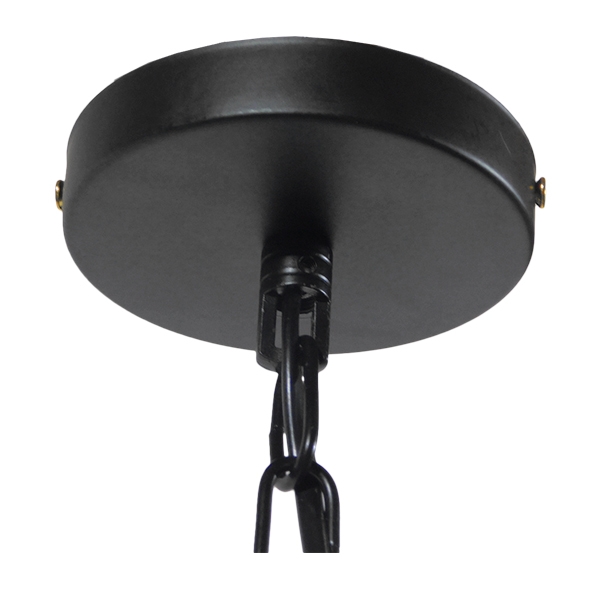 GloboStar® ELDORA 10001014 Vintage Κρεμαστό Φωτιστικό Ανάρτηση Μονόφωτο 1 x E27 IP20 Μαύρο Μέταλλο με Μπεζ Σχοινί - Μ13 x Π13 x Υ30cm - Image 9