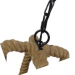 GloboStar® ELDORA 10001014 Vintage Κρεμαστό Φωτιστικό Ανάρτηση Μονόφωτο 1 x E27 IP20 Μαύρο Μέταλλο με Μπεζ Σχοινί - Μ13 x Π13 x Υ30cm - Image 10