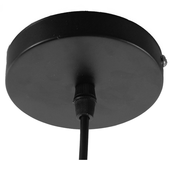 GloboStar® QUINN 01029 Vintage Κρεμαστό Φωτιστικό Ανάρτηση Μονόφωτο 1 x E27 IP20 Μελί Γυαλί με Μαύρο Μέταλλο - Μ26 x Π26 x Υ20cm - Image 9