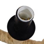 GloboStar® LINDELL 10001110 Vintage Κρεμαστό Φωτιστικό Ανάρτηση Μονόφωτο 1 x E14 IP20 Μαύρο Μέταλλο με Μπεζ Σχοινί - Μ18 x Π18 x Υ33cm - Image 10