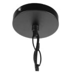 GloboStar® LINDELL 10001111 Vintage Κρεμαστό Φωτιστικό Ανάρτηση Μονόφωτο 1 x E27 IP20 Μαύρο Μέταλλο με Μπεζ Σχοινί - Μ33 x Π33 x Υ33cm - Image 7