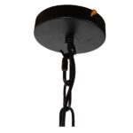 GloboStar® LINDELL 10001142 Vintage Κρεμαστό Φωτιστικό Ανάρτηση Μονόφωτο 1 x E27 IP20 Μαύρο Μέταλλο με Μπεζ Σχοινί - Μ35 x Π10 x Υ53cm - Image 8
