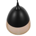 GloboStar® OLIVER 10001231 Vintage Κρεμαστό Φωτιστικό Καμπάνα Μονόφωτο 1 x E27 Μαύρο Μέταλλο με Μελί Γυαλί - Μ20 x Π20 x Υ21cm - Image 6