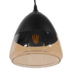 GloboStar® OLIVER 10001231 Vintage Κρεμαστό Φωτιστικό Καμπάνα Μονόφωτο 1 x E27 Μαύρο Μέταλλο με Μελί Γυαλί - Μ20 x Π20 x Υ21cm - Image 7
