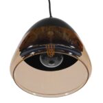 GloboStar® OLIVER 10001231 Vintage Κρεμαστό Φωτιστικό Καμπάνα Μονόφωτο 1 x E27 Μαύρο Μέταλλο με Μελί Γυαλί - Μ20 x Π20 x Υ21cm - Image 8