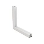 GLOBOSTAR® ALP-CORNER-IN90 RECESSA 61791 Χωνευτό Προφίλ Αλουμινίου Γωνία με Λευκό Γαλακτερό Πατητό Κάλυμμα για Ταινίες LED IP20 - Λευκό Ματ - Μ30 x Π3.5 x Υ4cm