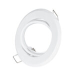 GloboStar® DELTA 77814 Χωνευτό Κινούμενο Στρόγγυλο Σποτ Οροφής για Λάμπα MR16 με Βάση GU5.3 ή GU10 - IP20 - Μεταλλικό - Φ92 x Υ28mm - Λευκό - 5 Χρόνια Εγγύηση