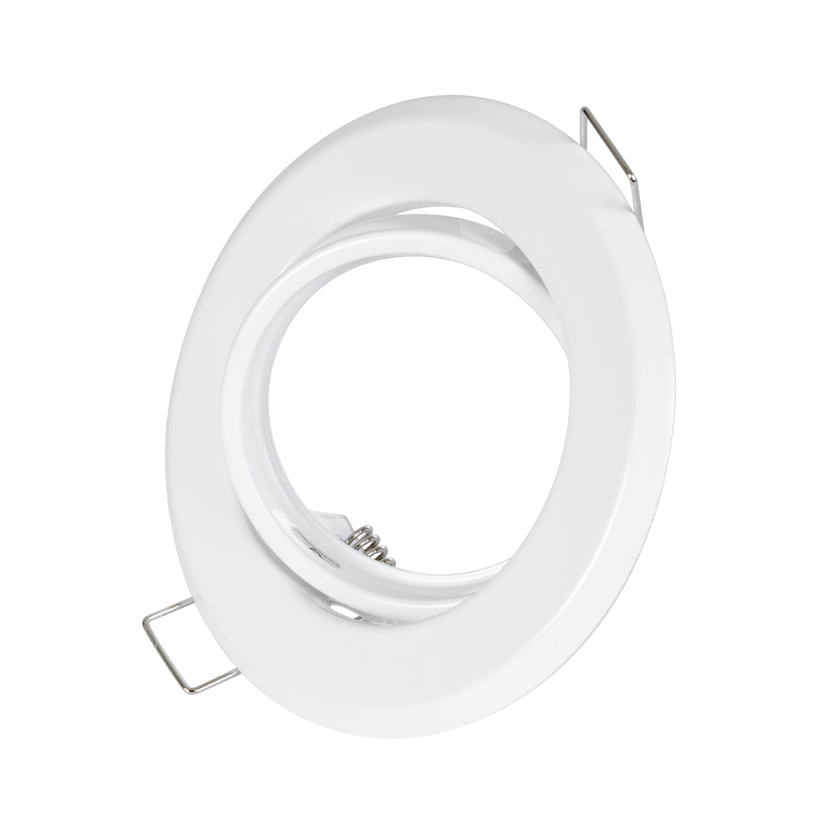 GloboStar® DELTA 77814 Χωνευτό Κινούμενο Στρόγγυλο Σποτ Οροφής για Λάμπα MR16 με Βάση GU5.3 ή GU10 - IP20 - Μεταλλικό - Φ92 x Υ28mm - Λευκό - 5 Χρόνια Εγγύηση