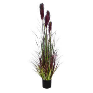 GloboStar® Artificial Garden BLOODY PAMPAS GRASS 20110 Τεχνητό Διακοσμητικό Φυτό Αιματόφυλλο Γρασίδι της Πάμπας Υ150cm