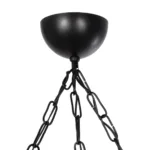 GloboStar® STARLO 201-0006 Vintage Κρεμαστό Φωτιστικό Ράγα Τρίφωτο 3 x E27 IP20 Μπεζ Ξύλο με Μαύρο Μέταλλο - Μ50 x Π15 x Υ65cm - Image 8