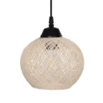 GloboStar® LUMA 201-0011 Vintage Κρεμαστό Φωτιστικό Ράγα Τρίφωτο 3 x E27 IP20 Μπεζ Ξύλο με Μπεζ Σχοινί - Μ50 x Π20 x Υ63cm - Image 5