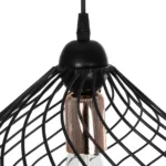 GloboStar® STARLA 201-0013 Vintage Κρεμαστό Φωτιστικό Πλέγμα Μονόφωτο 1 x E27 IP20 Μαύρο & Χάλκινο Μέταλλο - Μ28 x Π28 x Υ70cm - Image 8
