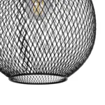 GloboStar® SOLUX 201-0019 Μοντέρνο Κρεμαστό Φωτιστικό Πλέγμα Μονόφωτο 1 x E27 IP20 Μαύρο & Χάλκινο Μέταλλο - Μ26 x Π26 x Υ70cm - Image 7
