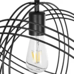 GloboStar® GLOWN 201-0023 Μοντέρνο Κρεμαστό Φωτιστικό Πλέγμα Μονόφωτο 1 x E27 IP20 Μαύρο & Χάλκινο Μέταλλο -  Μ30x Π30 x Υ70cm - Image 7