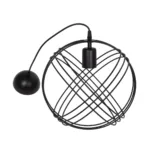 GloboStar® GLOWN 201-0023 Μοντέρνο Κρεμαστό Φωτιστικό Πλέγμα Μονόφωτο 1 x E27 IP20 Μαύρο & Χάλκινο Μέταλλο -  Μ30x Π30 x Υ70cm - Image 9