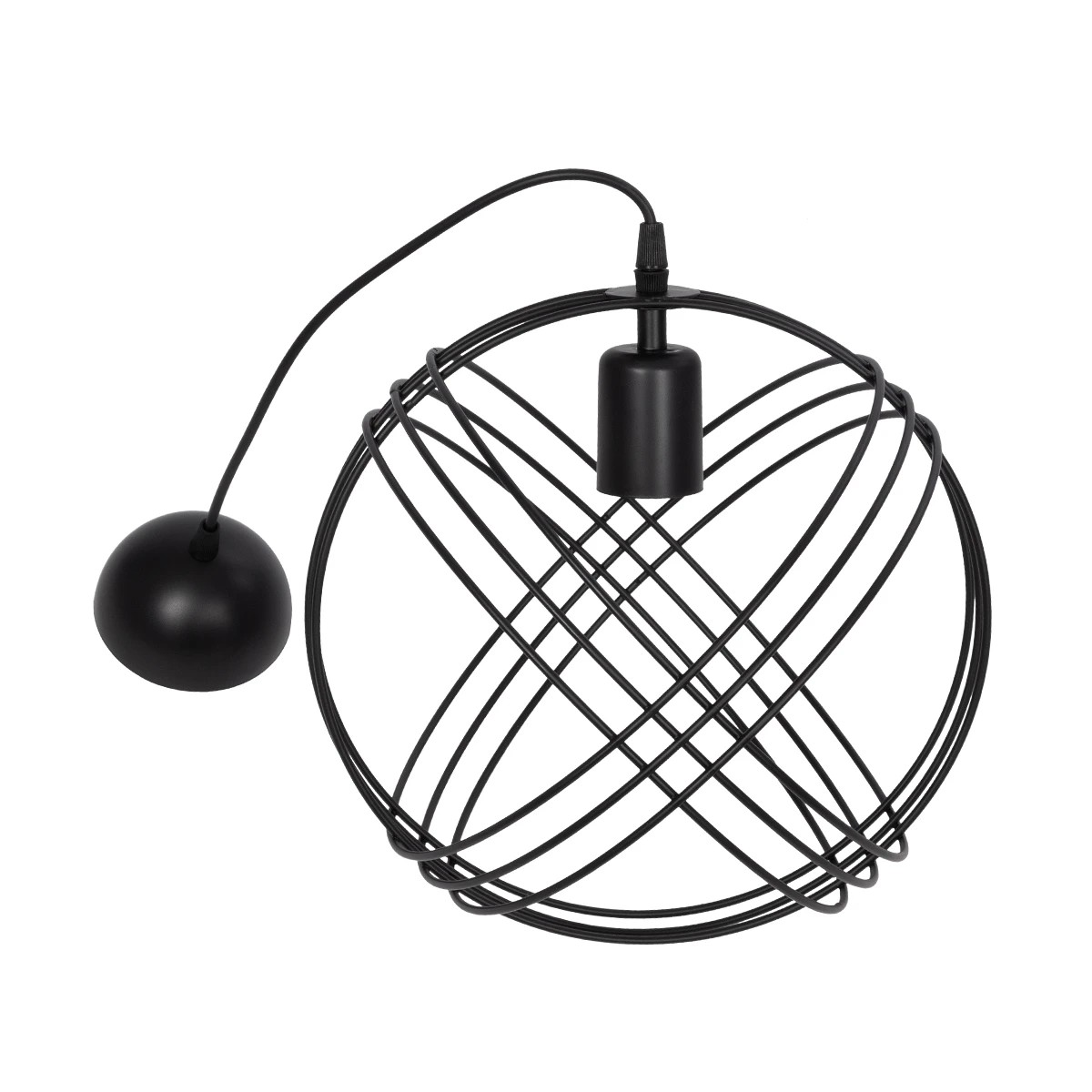 GloboStar® GLOWN 201-0023 Μοντέρνο Κρεμαστό Φωτιστικό Πλέγμα Μονόφωτο 1 x E27 IP20 Μαύρο & Χάλκινο Μέταλλο - Μ30x Π30 x Υ70cm - Image 9