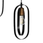 GloboStar® SPARKIO 201-0025 Vintage Κρεμαστό Φωτιστικό Πλέγμα Τρίφωτο 3 x E27 IP20 Μαύρο με Χρυσό Μέταλλο - Μ30 x Π30 x Υ80cm - Image 7
