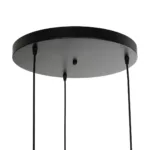 GloboStar® SPARKIO 201-0025 Vintage Κρεμαστό Φωτιστικό Πλέγμα Τρίφωτο 3 x E27 IP20 Μαύρο με Χρυσό Μέταλλο - Μ30 x Π30 x Υ80cm - Image 8