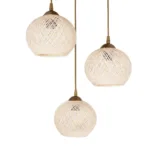 GloboStar® ILLUMIO 201-0027 Vintage Κρεμαστό Φωτιστικό Μπάλα Τρίφωτο 3 x E27 IP20 Χρυσό Μέταλλο με Μπεζ Σχοινί - Μ30 x Π30 x Υ70cm - Image 6