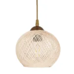 GloboStar® ILLUMIO 201-0027 Vintage Κρεμαστό Φωτιστικό Μπάλα Τρίφωτο 3 x E27 IP20 Χρυσό Μέταλλο με Μπεζ Σχοινί - Μ30 x Π30 x Υ70cm - Image 7