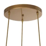 GloboStar® ILLUMIO 201-0027 Vintage Κρεμαστό Φωτιστικό Μπάλα Τρίφωτο 3 x E27 IP20 Χρυσό Μέταλλο με Μπεζ Σχοινί - Μ30 x Π30 x Υ70cm - Image 8