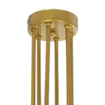 GloboStar® SHINY 201-0028 Vintage Φωτιστικό Οροφής Μπάλα Τρίφωτο 3 x E27 IP20 Χρυσό Μέταλλο με Γαλακτερή Μπάλα - Μ35 x Π35 x Υ60cm - Image 8